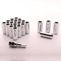Set of Silber lang imbus lug nuts 12x1,5 + Key